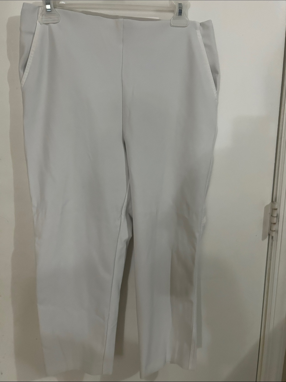 Rachel Zoe Light Gray Straight-Leg Pants